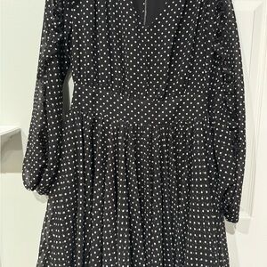 Elie Tahari Black and White Polka Dot Dress